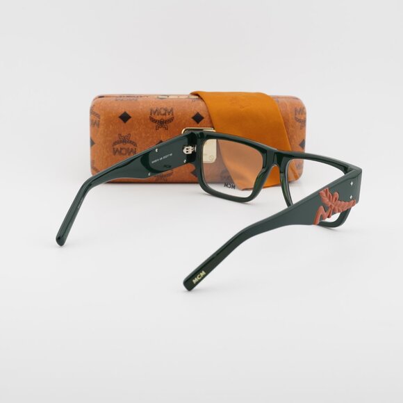 MCM MW5013 096 Square Eyeglasses - Shiny Dark Green 53mm - Picture 10 of 10